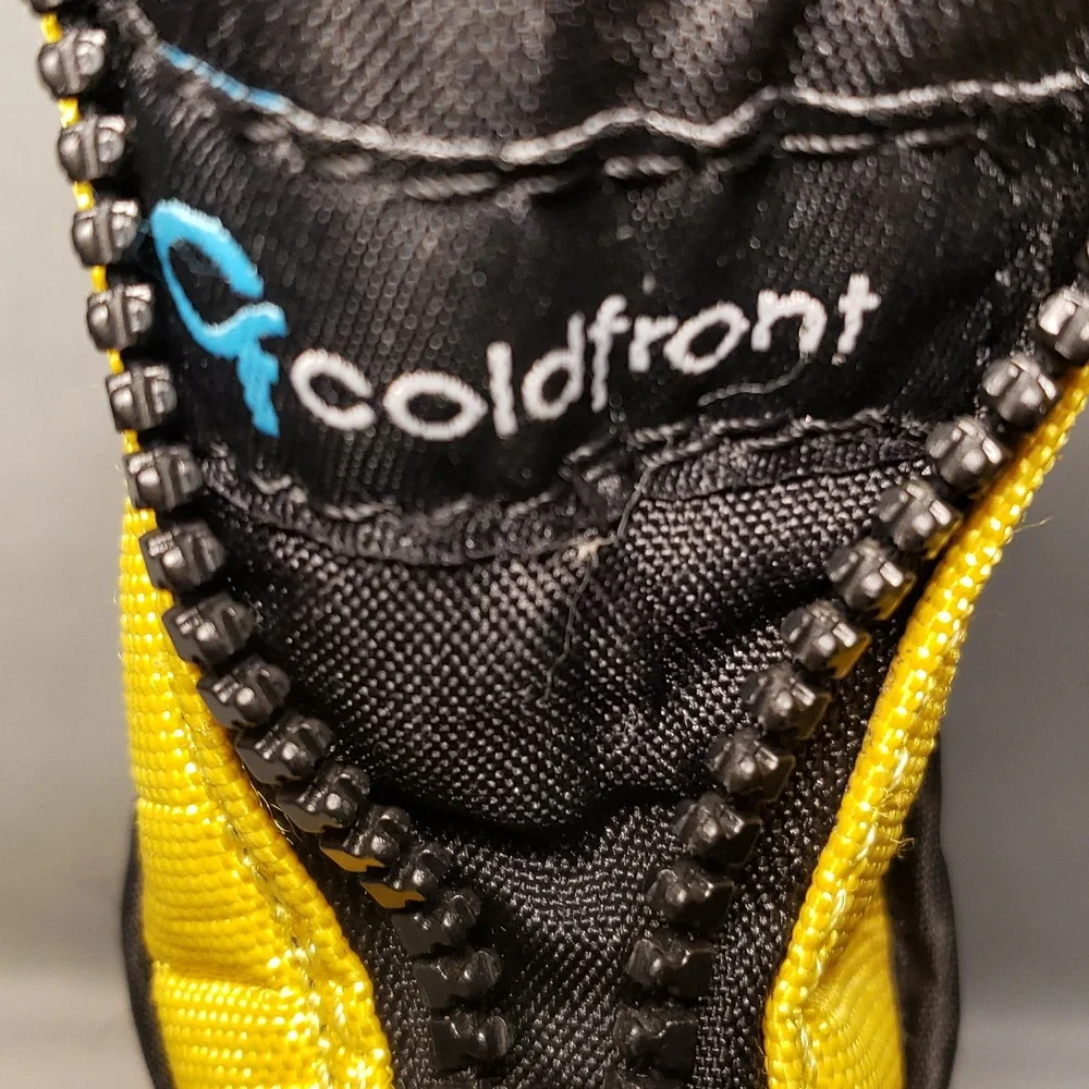 Waterproof Winter Snow Boots,black and yellow insulated Toddler snow boots.
